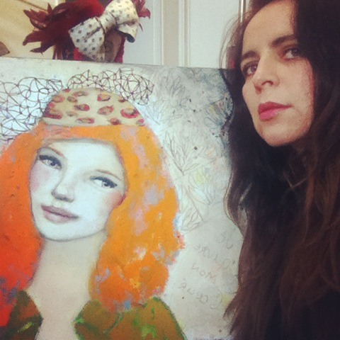 Du blanc en rêve  et une rousse