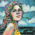 "La plage des Sablons" 50x50cm / 800 eur.
