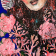 "Les algues roses" 30x60cm / 550 eur.