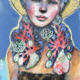 "Tout l'océan dans ses yeux" 60x30cm / 550 eur.