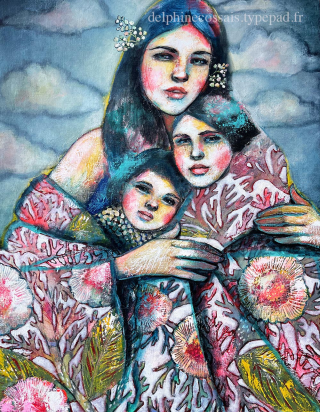"Trois coeurs à l'unisson" 92x73cm / 1800 eur.