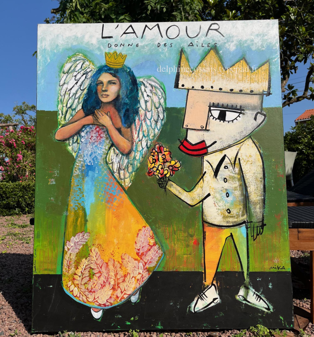 "L'amour donne des ailes" 100x81cm / 2100 eur.