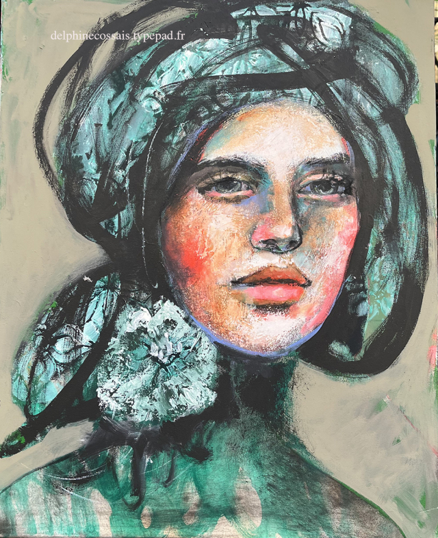 "Emeraude" 60x50cm / 850 eur