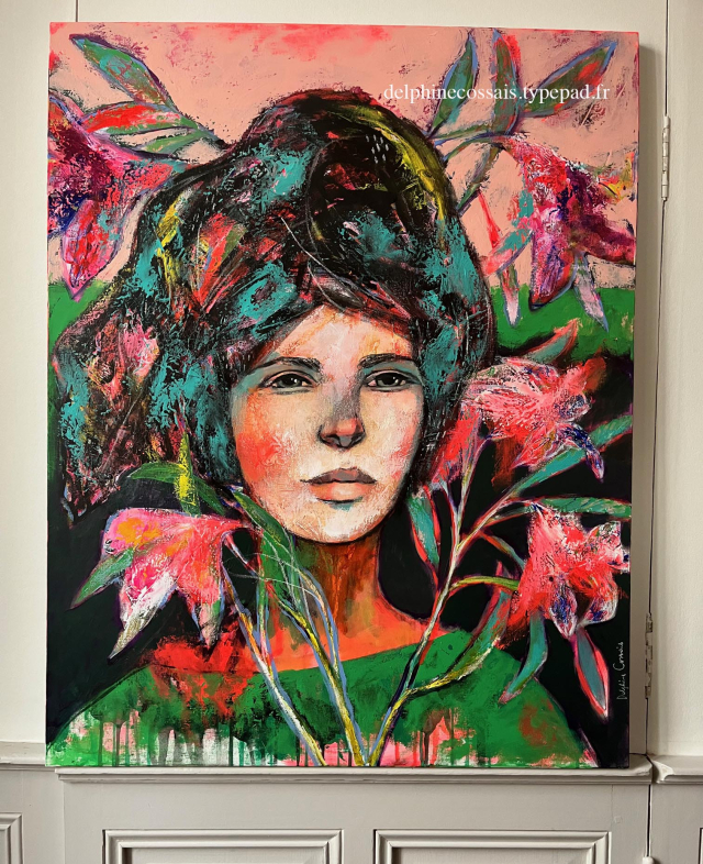 "Esquisser le printemps"  92x73cm / 1800 euros