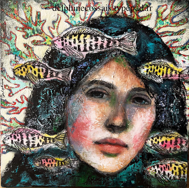 "L'Ile au trésor" 30x30cm / 350 eur.