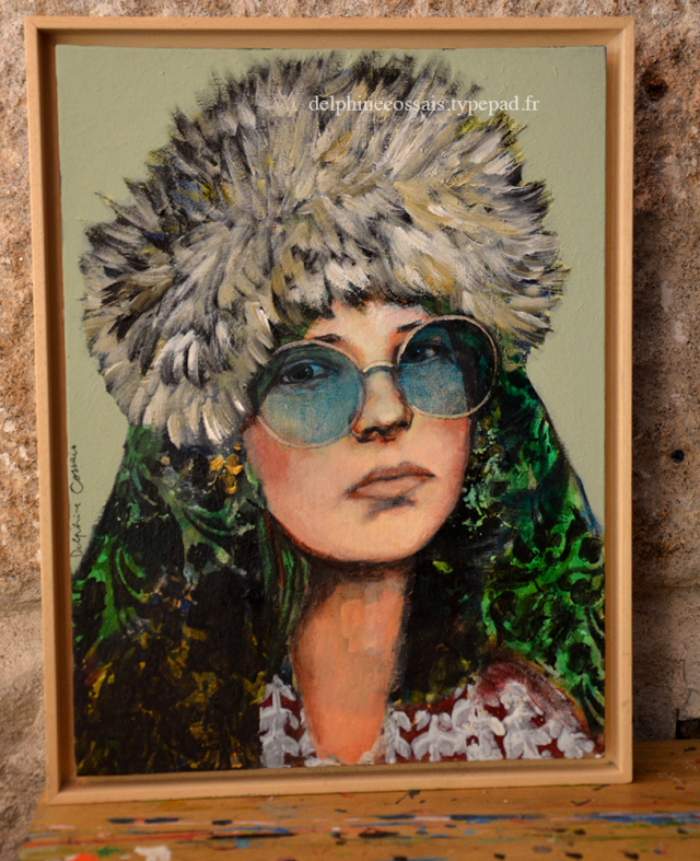 "Janis Joplin"  43x33Cm 480 eur.