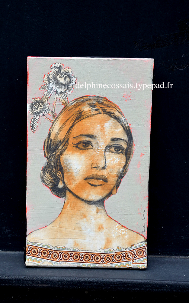 "Maria" Sur toile, 27x16cm / 220 eur.