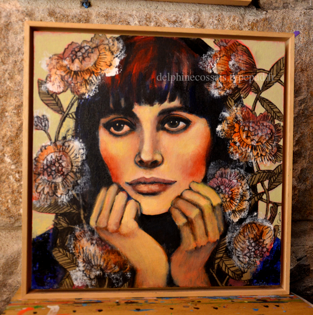 " MarieTrintignant"  43x43cm / 480 eur.