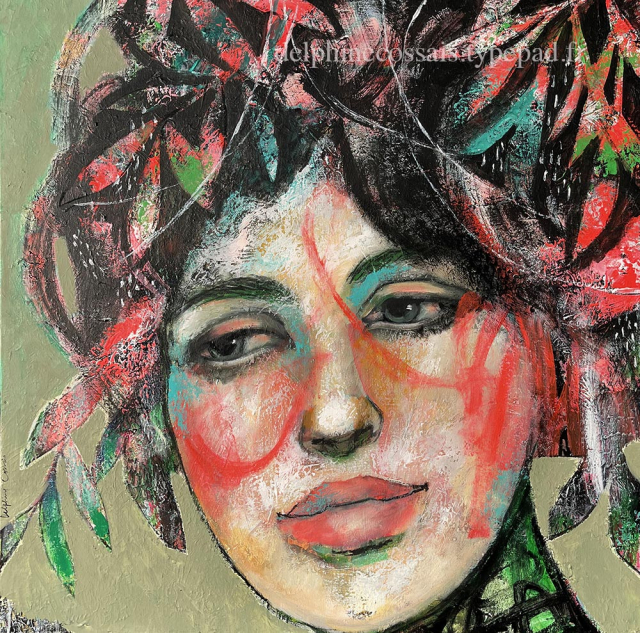 "Portrait-sauvage" 80x80cm / 1800 eur