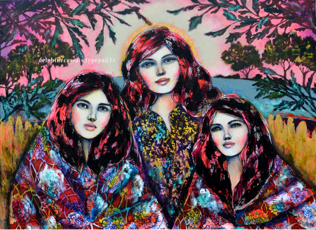 "Trois soeurs"  130x97cm / 2500 euros.