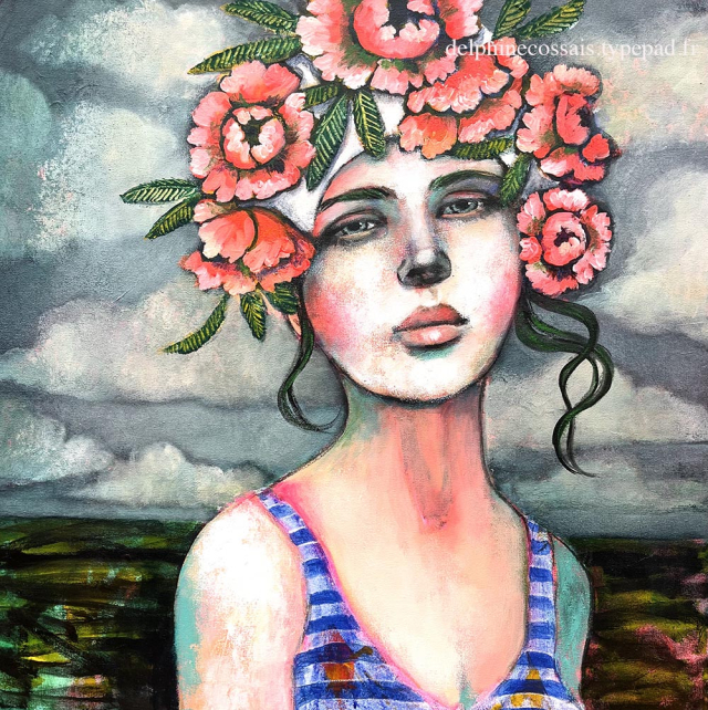 "Contre vents et marées" 60x60cm / 1000 eur.