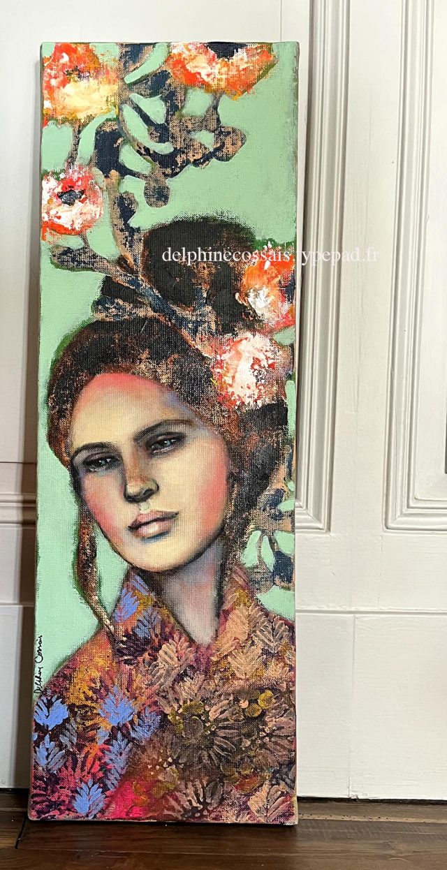 "Viens dans mes bras" 20x60cm / 450 eur.